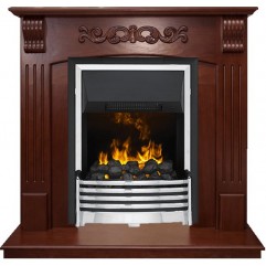 Каминокомплект Sorrento угловой - Орех с очагом Flagstaff Каминокомплект Sorrento угловой - Орех с очагом Flagstaff