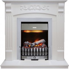 Каминокомплект Sorrento угловой - Белый дуб с очагом Danville Chrome FB2 Каминокомплект Sorrento угловой - Белый дуб с очагом Danville Chrome FB2