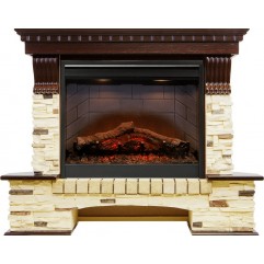 Каминокомплект Pierre Luxe угловой - Темный дуб / Сланец (Высота 1000мм) с очагом Symphony 26'' DF2608-INT Каминокомплект Pierre Luxe угловой - Темный дуб / Сланец (Высота 1000мм) с очагом Symphony 26'' DF2608-INT