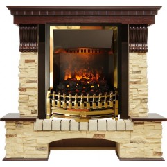 Каминокомплект Pierre Luxe угловой - Темный дуб / Сланец (Высота 1005мм) с очагом Atherton Каминокомплект Pierre Luxe угловой - Темный дуб / Сланец (Высота 1005мм) с очагом Atherton