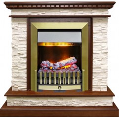 Каминокомплект Calgary - Дуб / Сланец белый с очагом Danville Antique Brass FB2 Каминокомплект Calgary - Дуб / Сланец белый с очагом Danville Antique Brass FB2