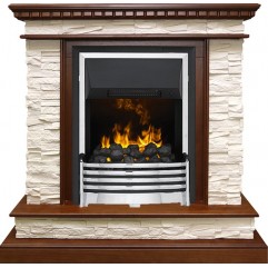Каминокомплект Calgary - Дуб / Сланец белый с очагом Flagstaff Каминокомплект Calgary - Дуб / Сланец белый с очагом Flagstaff