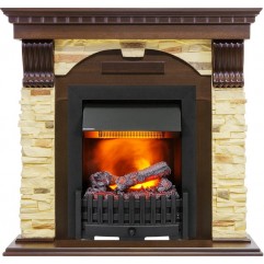 Каминокомплект Dublin угловой - Темный дуб / Сланец с очагом Danville Black FB2 Каминокомплект Dublin угловой - Темный дуб / Сланец с очагом Danville Black FB2