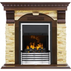 Каминокомплект Dublin угловой - Темный дуб / Сланец с очагом Flagstaff Каминокомплект Dublin угловой - Темный дуб / Сланец с очагом Flagstaff