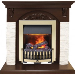 Каминокомплект Bern Сланец мелкий белый / Темный дуб с очагом Danville Brass FB2 Каминокомплект Bern Сланец мелкий белый / Темный дуб с очагом Danville Brass FB2