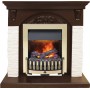 Каминокомплект Bern Сланец мелкий белый / Темный дуб с очагом Danville Brass FB2 Каминокомплект Bern Сланец мелкий белый / Темный дуб с очагом Danville Brass FB2