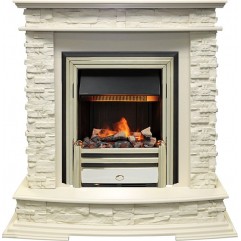 Каминокомплект Luzern - Слоновая кость с очагом Cavendish