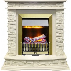 Каминокомплект Luzern - Слоновая кость с очагом Danville Antique Brass FB2 Каминокомплект Luzern - Слоновая кость с очагом Danville Antique Brass FB2