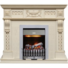 Каминокомплект Corsica - Слоновая кость с патиной (Ширина 1100) с очагом Danville Chrome FB2 Каминокомплект Corsica - Слоновая кость с патиной (Ширина 1100) с очагом Danville Chrome FB2