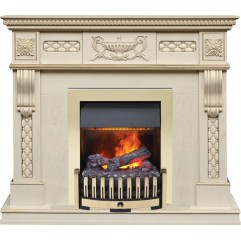 Каминокомплект Corsica - Слоновая кость с патиной (Ширина 1100) с очагом Danville Brass FB2 Каминокомплект Corsica - Слоновая кость с патиной (Ширина 1100) с очагом Danville Brass FB2
