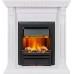 Каминокомплект Orlean - Белый дуб с очагом Brookline Black