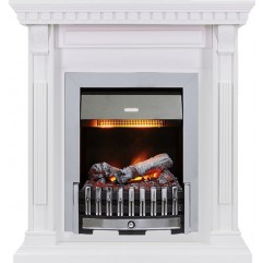 Каминокомплект Orlean - Белый дуб с очагом Danville Chrome FB2 Каминокомплект Orlean - Белый дуб с очагом Danville Chrome FB2