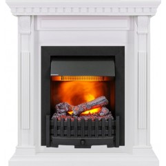 Каминокомплект Orlean - Белый дуб с очагом Danville Black FB2 Каминокомплект Orlean - Белый дуб с очагом Danville Black FB2