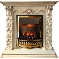 Каминокомплект Adriana - Cлоновая кость с очагом Atherton Каминокомплект Adriana - Cлоновая кость с очагом Atherton