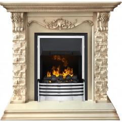 Каминокомплект Adriana - Cлоновая кость с очагом Flagstaff Каминокомплект Adriana - Cлоновая кость с очагом Flagstaff