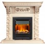 Каминокомплект Luxemburg (каменный) - Сланец/Cлоновая кость с патиной с очагом Brookline Black Каминокомплект Luxemburg (каменный) - Сланец/Cлоновая кость с патиной с очагом Brookline Black