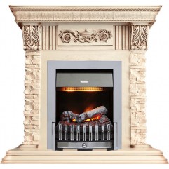 Каминокомплект Luxemburg (каменный) - Сланец/Cлоновая кость с патиной с очагом Danville Chrome FB2 Каминокомплект Luxemburg (каменный) - Сланец/Cлоновая кость с патиной с очагом Danville Chrome FB2