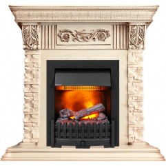 Каминокомплект Luxemburg (каменный) - Сланец/Cлоновая кость с патиной с очагом Danville Black FB2 Каминокомплект Luxemburg (каменный) - Сланец/Cлоновая кость с патиной с очагом Danville Black FB2