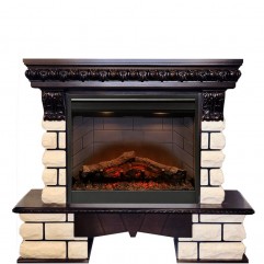 Каминокомплект Pierre Luxe Lord - Темный дуб/Шампань с очагом Symphony 26'' DF2608-INT Каминокомплект Pierre Luxe Lord - Темный дуб/Шампань с очагом Symphony 26'' DF2608-INT