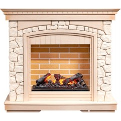 Каминокомплект Glasgow - Слоновая кость с патиной/Белый с очагом Cassette 600 NH Каминокомплект Glasgow - Слоновая кость с патиной/Белый с очагом Cassette 600 NH