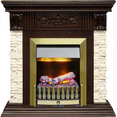 Каминокомплект Luxemburg (каменный) - Сланец/Темный дуб с очагом Danville Antique Brass FB2 Каминокомплект Luxemburg (каменный) - Сланец/Темный дуб с очагом Danville Antique Brass FB2