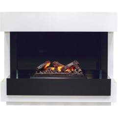 Каминокомплект Cube - Белый с черным с очагом Cassette 600 NH Каминокомплект Cube - Белый с черным с очагом Cassette 600 NH