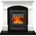 Каминокомплект Langford - Белый с черным с очагом Brookline Black