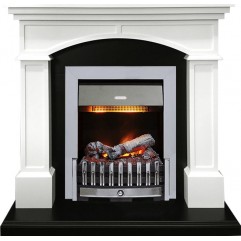 Каминокомплект Langford - Белый с черным с очагом Danville Chrome FB2 Каминокомплект Langford - Белый с черным с очагом Danville Chrome FB2