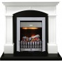 Каминокомплект Langford - Белый с черным с очагом Danville Chrome FB2 Каминокомплект Langford - Белый с черным с очагом Danville Chrome FB2
