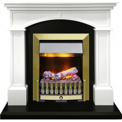 Каминокомплект Langford - Белый с черным с очагом Danville Antique Brass FB2 Каминокомплект Langford - Белый с черным с очагом Danville Antique Brass FB2