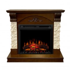 Каминокомплект Prague - Темный дуб/Сланец бежевый с очагом XHD28L-INT Каминокомплект Prague - Темный дуб/Сланец бежевый с очагом XHD28L-INT