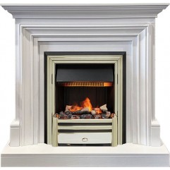 Каминокомплект Bradford - Белый с очагом Cavendish