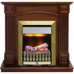Каминокомплект Boston - Темный дуб (Высота 925см) с очагом Danville Antique Brass FB2 Каминокомплект Boston - Темный дуб (Высота 925см) с очагом Danville Antique Brass FB2