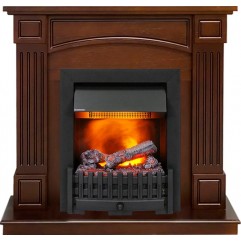 Каминокомплект Boston - Темный дуб (Высота 925см) с очагом Danville Black FB2 Каминокомплект Boston - Темный дуб (Высота 925см) с очагом Danville Black FB2