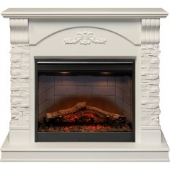 Каминокомплект Prague - Белый /Сланец белый с очагом Symphony 26'' DF2608-INT Каминокомплект Prague - Белый /Сланец белый с очагом Symphony 26'' DF2608-INT