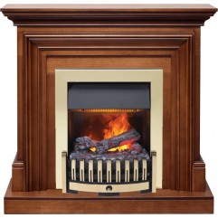 Каминокомплект Bradford - Орех с очагом Danville Brass FB2 Каминокомплект Bradford - Орех с очагом Danville Brass FB2