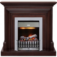 Каминокомплект Bradford - Темный дуб с очагом Danville Chrome FB2 Каминокомплект Bradford - Темный дуб с очагом Danville Chrome FB2