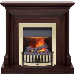 Каминокомплект Bradford - Темный дуб с очагом Danville Brass FB2 Каминокомплект Bradford - Темный дуб с очагом Danville Brass FB2