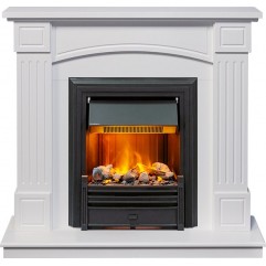 Каминокомплект Boston - Белый (Высота 925см) с очагом Brookline Black Каминокомплект Boston - Белый (Высота 925см) с очагом Brookline Black