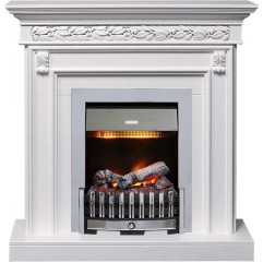 Каминокомплект Valletta - Белый (Ширина 1040 мм) с очагом Danville Chrome FB2 Каминокомплект Valletta - Белый (Ширина 1040 мм) с очагом Danville Chrome FB2