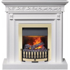 Каминокомплект Valletta - Белый (Ширина 1040 мм) с очагом Danville Brass FB2 Каминокомплект Valletta - Белый (Ширина 1040 мм) с очагом Danville Brass FB2