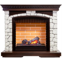 Каминокомплект Glasgow - Темный дуб/Белый (Высота 1080 мм) с очагом Cassette 400 NH Каминокомплект Glasgow - Темный дуб/Белый (Высота 1080 мм) с очагом Cassette 400 NH