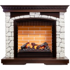 Каминокомплект Glasgow - Темный дуб/Белый (Высота 1080 мм) с очагом Cassette 600 NH Каминокомплект Glasgow - Темный дуб/Белый (Высота 1080 мм) с очагом Cassette 600 NH