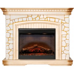 Каминокомплект Glasgow - Слоновая кость, патина / Шампань (Высота 1070мм) с очагом Symphony 26'' DF2608-INT Каминокомплект Glasgow - Слоновая кость, патина / Шампань (Высота 1070мм) с очагом Symphony 26'' DF2608-INT