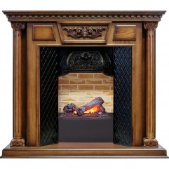 Каминокомплект Olympia - Дуб антик / Кирпич с очагом Cassette 400 NH Каминокомплект Olympia - Дуб антик / Кирпич с очагом Cassette 400 NH