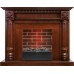 Каминокомплект  Edinburg - Орех / Кирпич с очагом Juneau