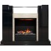 Каминокомплект Rockwell - Черный лак, слоновая кость с очагом Albany