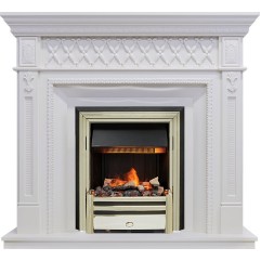 Каминокомплект Alexandria - Белый дуб с очагом Cavendish