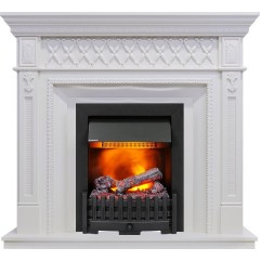 Каминокомплект Alexandria - Белый дуб с очагом Danville Black FB2