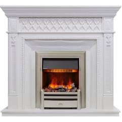 Каминокомплект Alexandria - Белый дуб с очагом Chesford